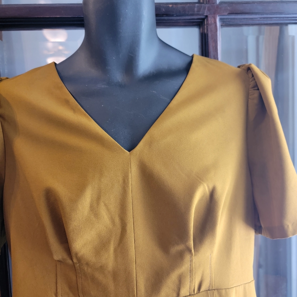 Lark & Ro size 12 Mustard Color Dress B23 - Picture 7 of 10